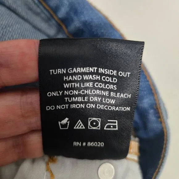 Civil Regime Distressed Denim Bermuda Shorts – 100% Cotton, Raw Hem, Size W30 - Picture 14 of 16